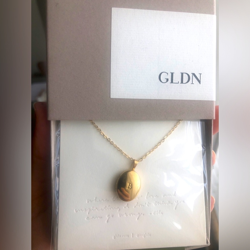 GLDN - inscribed locket. Never worn, perfect condition.